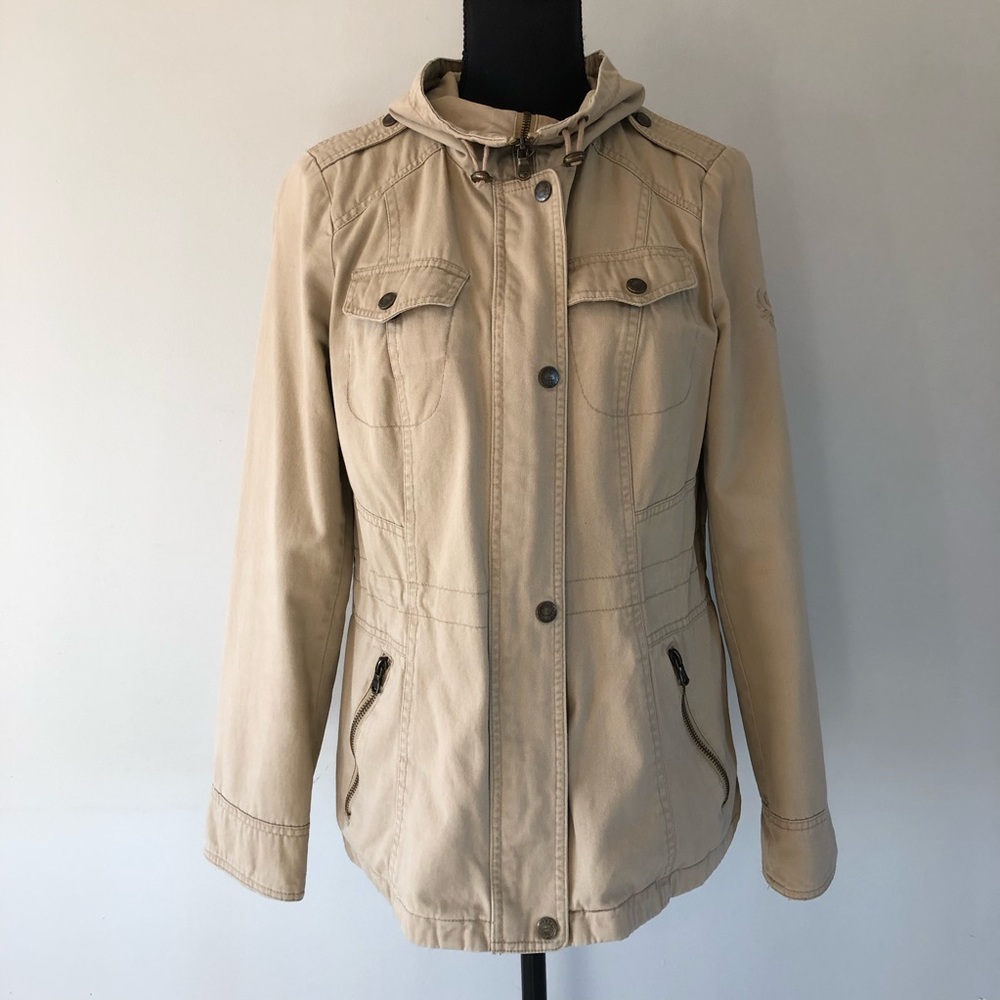 Women's Guess Beige 100% Cotton Jacket size M
